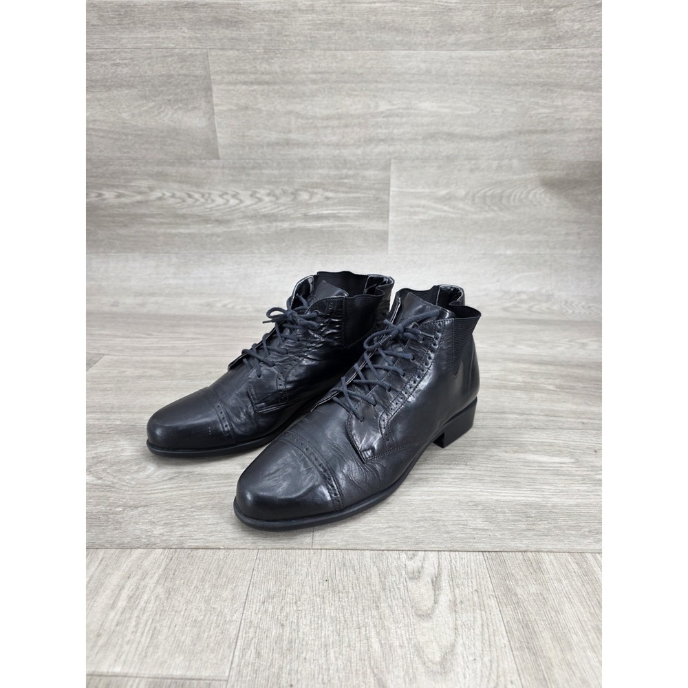 Ariat Womens Metcalf Leather Lace-Up Paddock Boots Round-Top Black Size 9 M